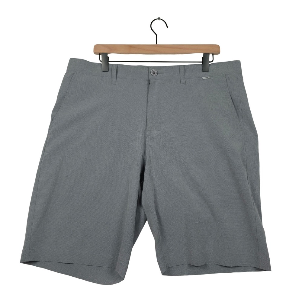 TravisMathew Golf Shorts Mens 38 Waist‎ Grey Heather Stretch Flat Front Athletic